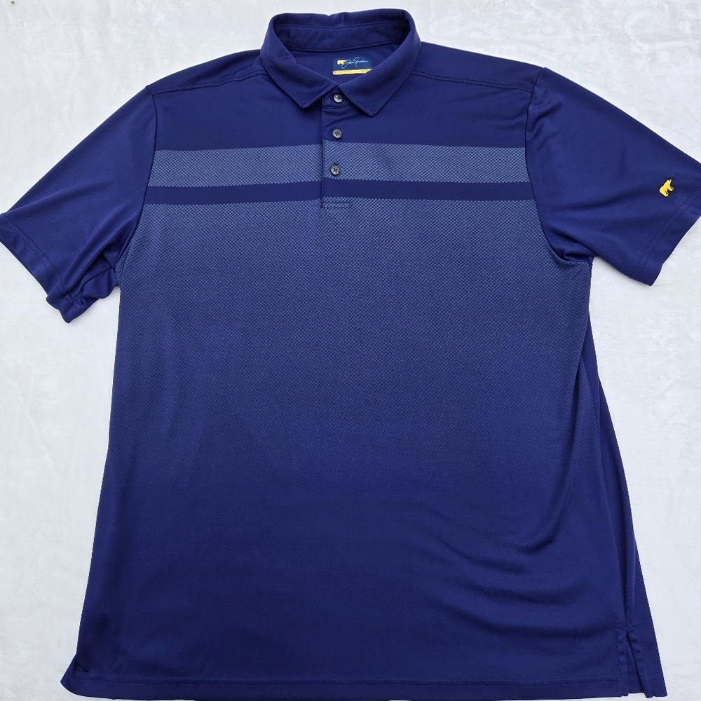 Jack Nicklaus Golden Bear Polo Men XLarge Short Sleeve Dark Blue Golf Shirt